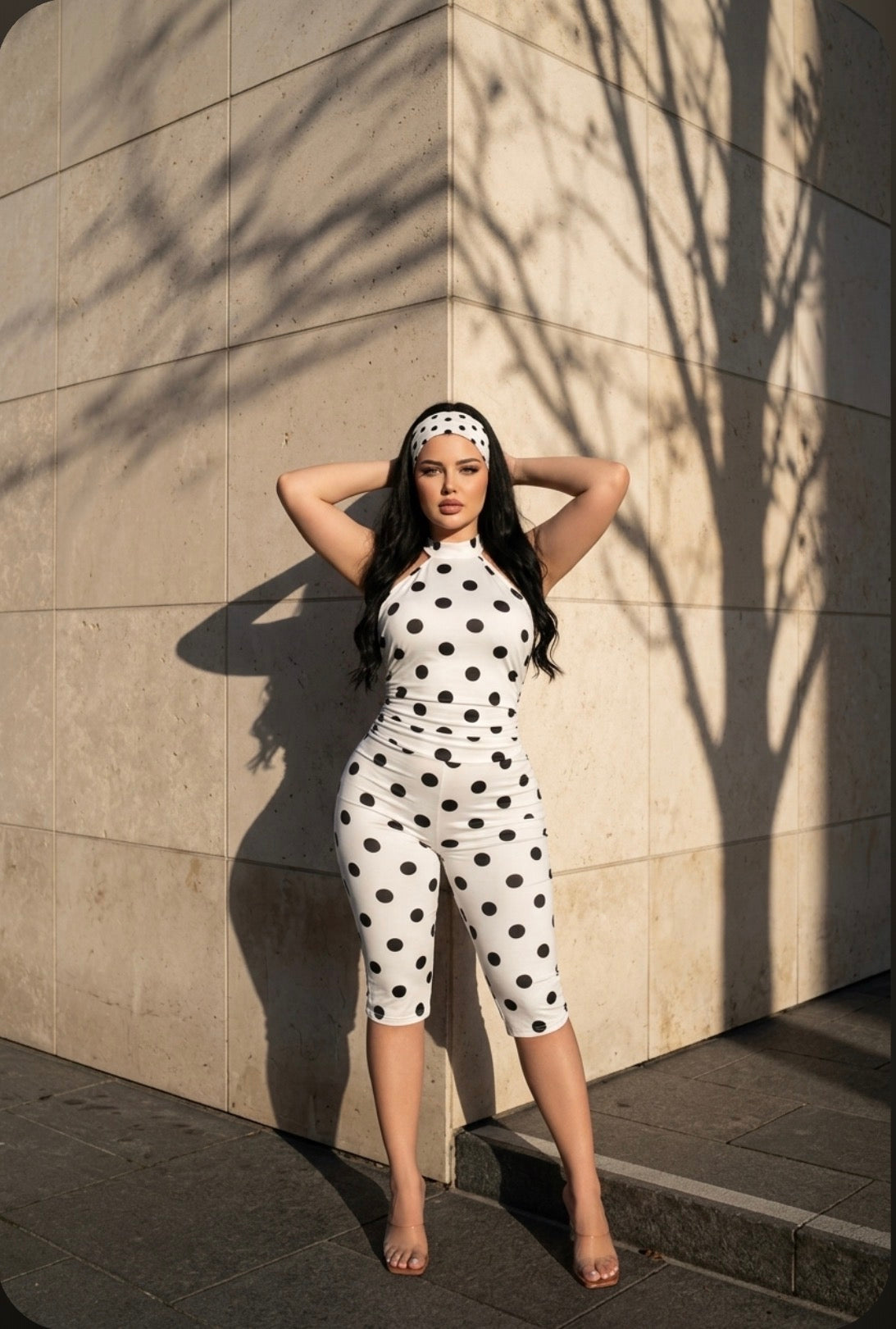 Comby Chic à pois Noir & Blanc